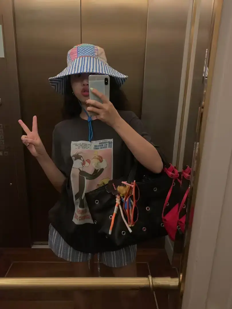 MAY25 韓國連線 The Sylvester & Tweety復古畫報做舊感短袖T恤上衣