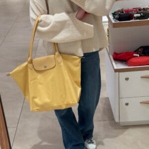 Longchamp Le Pliage Original 長柄大號肩背袋 小雞黃限定色