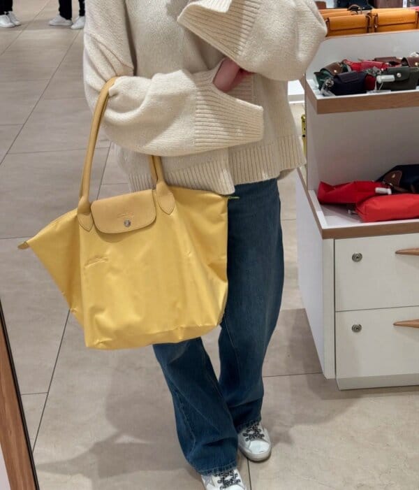 Longchamp Le Pliage Original 長柄大號肩背袋 小雞黃限定色