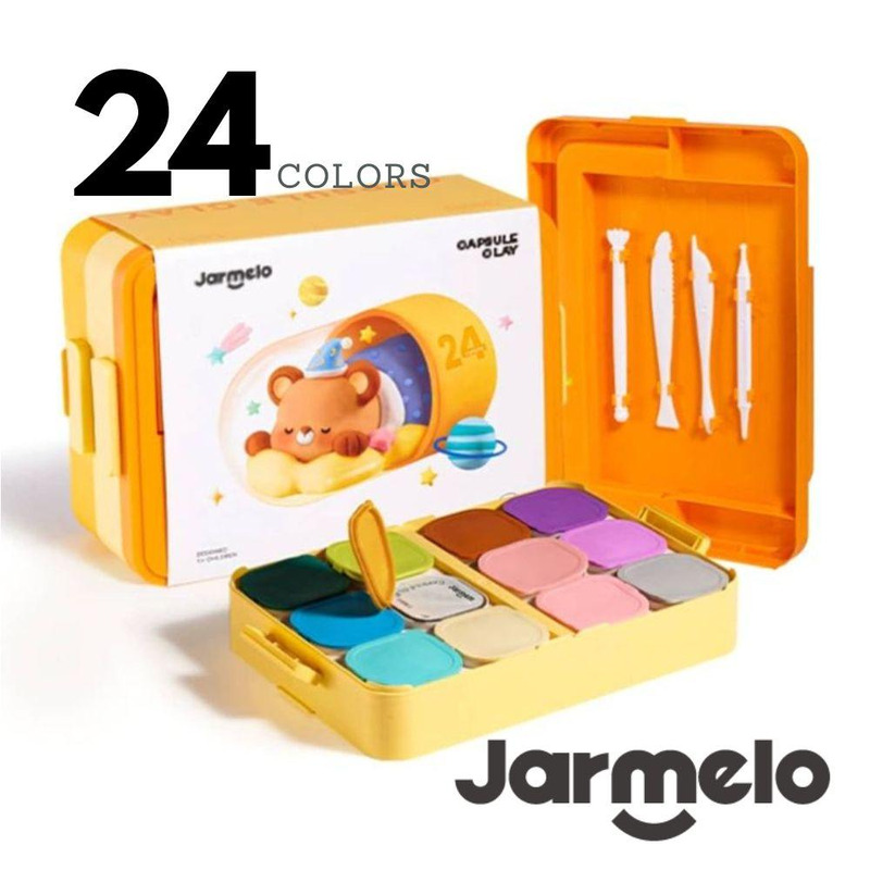 JarMelo 萌趣寶貝膠囊超輕黏土組 24色